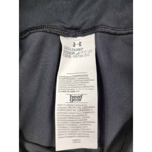 NEW Under Armour Fly Capri Compression Leggings Large black/aqua Blue heat‎ gear - Picture 11 of 11